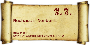 Neuhausz Norbert névjegykártya